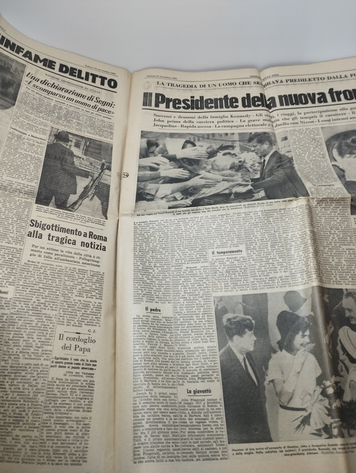 Kennedy Assassinato Corriere Della Sera 23 Novembre 1963 Originale
Completo