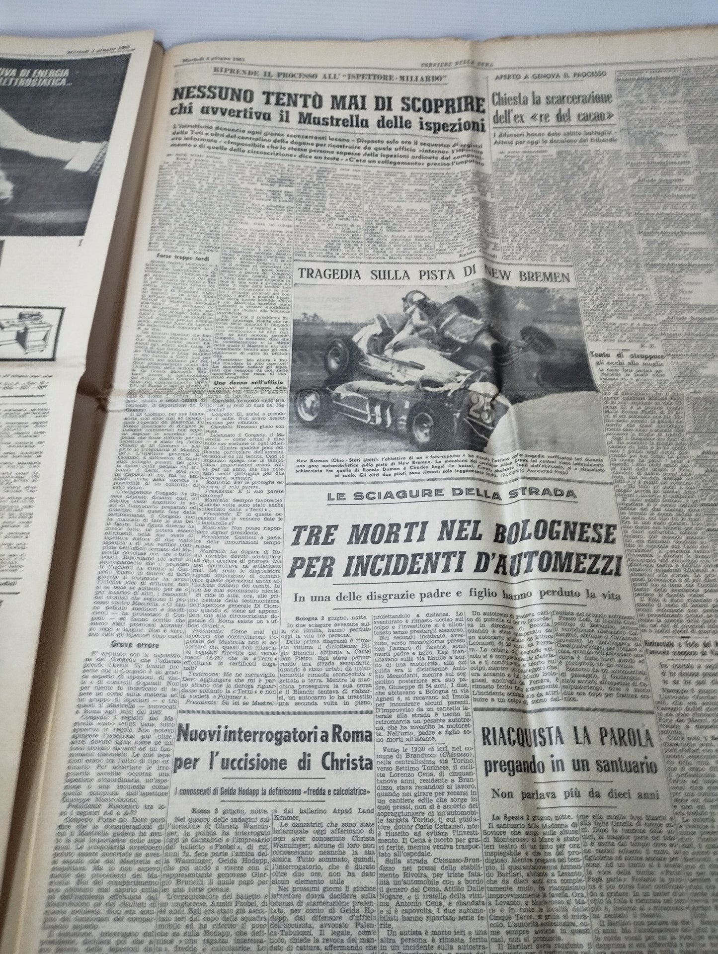 Il Papa è Morto  Giovanni XXIII
Corriere della Sera 4 giugno 1963
Copia Originale
Completa