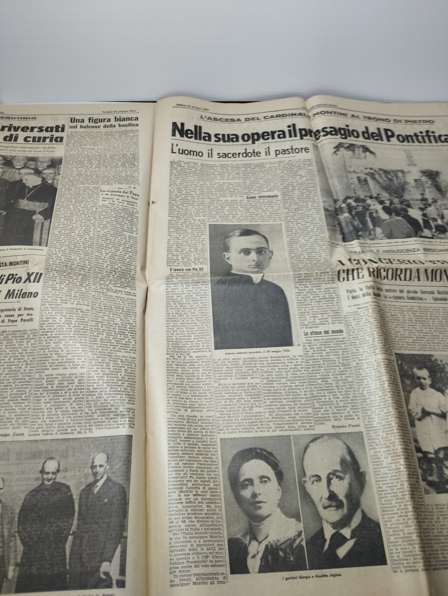 Papa Paolo VI Elezione Corriere Della Sera 22 Giugno 1963 Originale
Completo