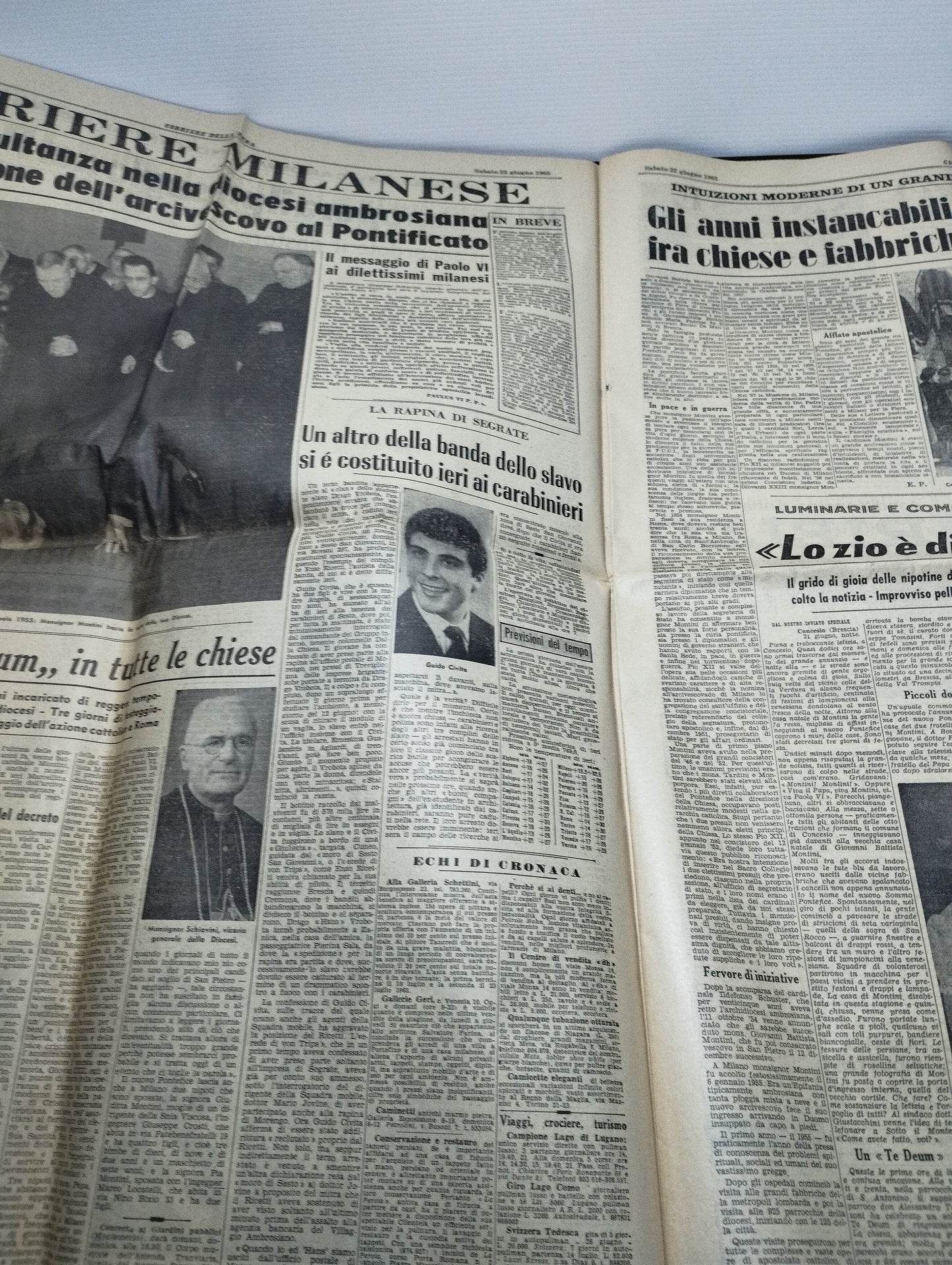 Papa Paolo VI Elezione Corriere Della Sera 22 Giugno 1963 Originale
Completo