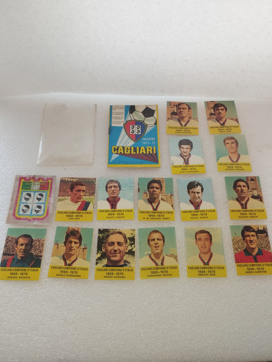 Cagliari Ediz.1971/72 Mini Album +Figurine (15 + lo scudetto)