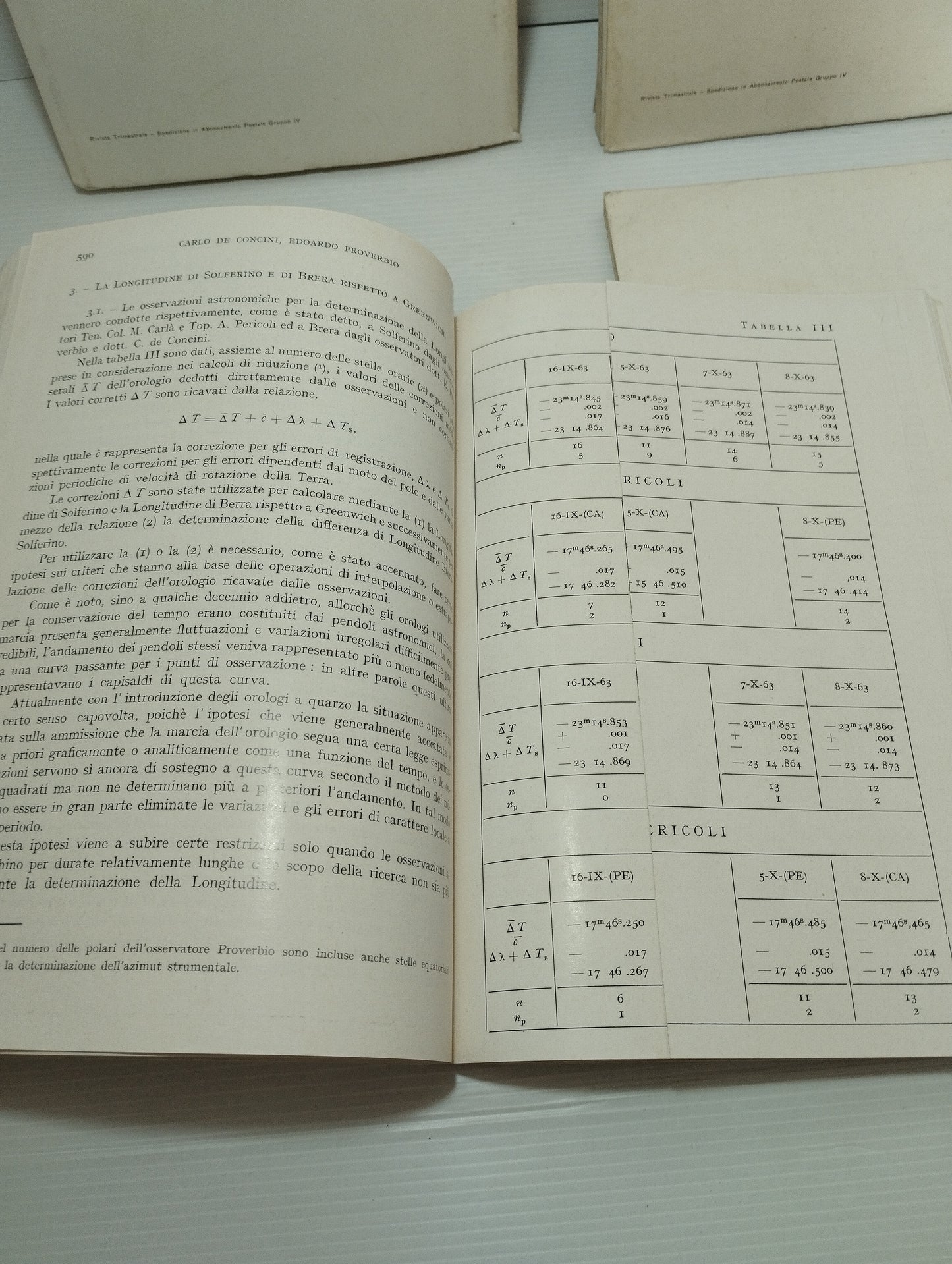 4 Bollettini Di Geodesia E Scienze Affini Anni 60 
Istituto Geografico Militare Firenze