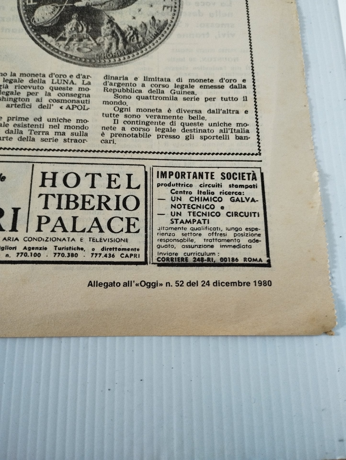 L Uomo È Sulla Luna Prima Pagina Copia Anastatica Corriere della Sera 21 luglio 1969