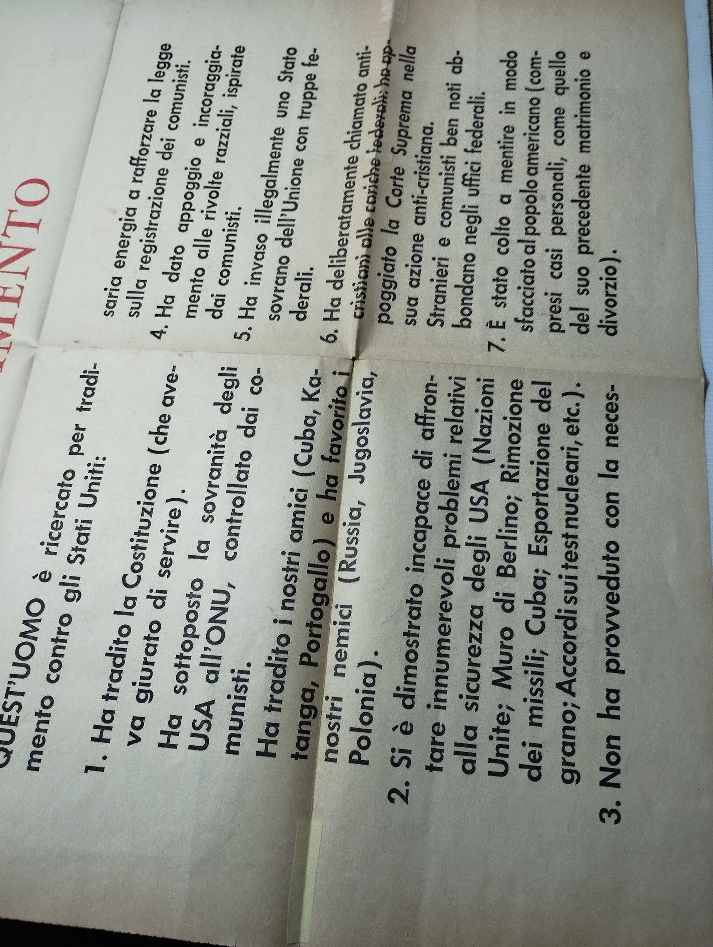 Manifesto D'epoca Kennedy
Supplemento della rivista l'Europeo n.5 del 18 gennaio 1962
Dimensioni cm 70 x 57 Raro