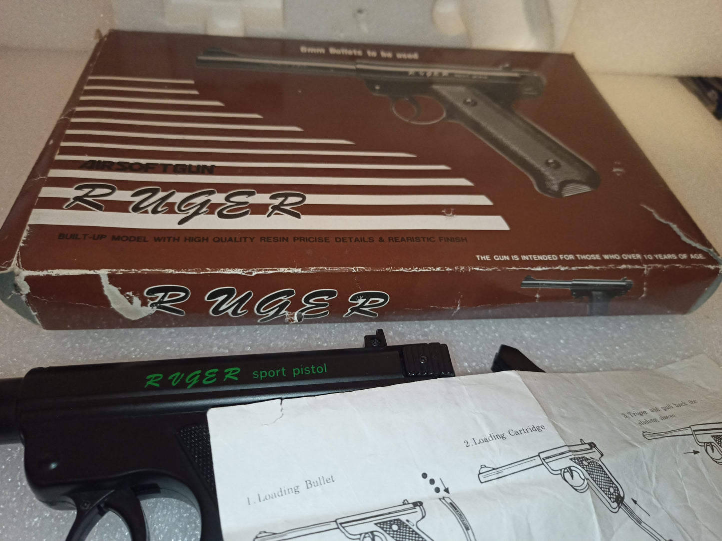 Pistola Giocattolo Ruger Airsoftgun 6mm Vintage
In plastica