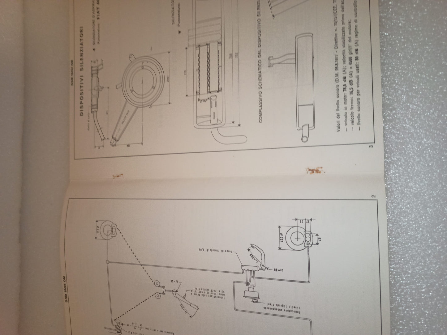 Fiat 128 AS1 X19 Certificato Omologazione Anno 1978 Originale