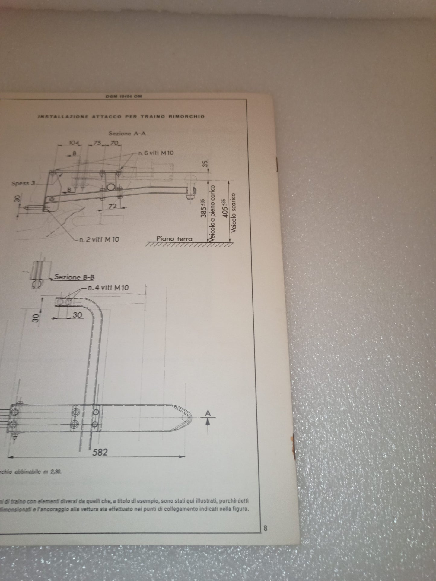 Fiat 128 AS1 X19 Certificato Omologazione Anno 1978 Originale