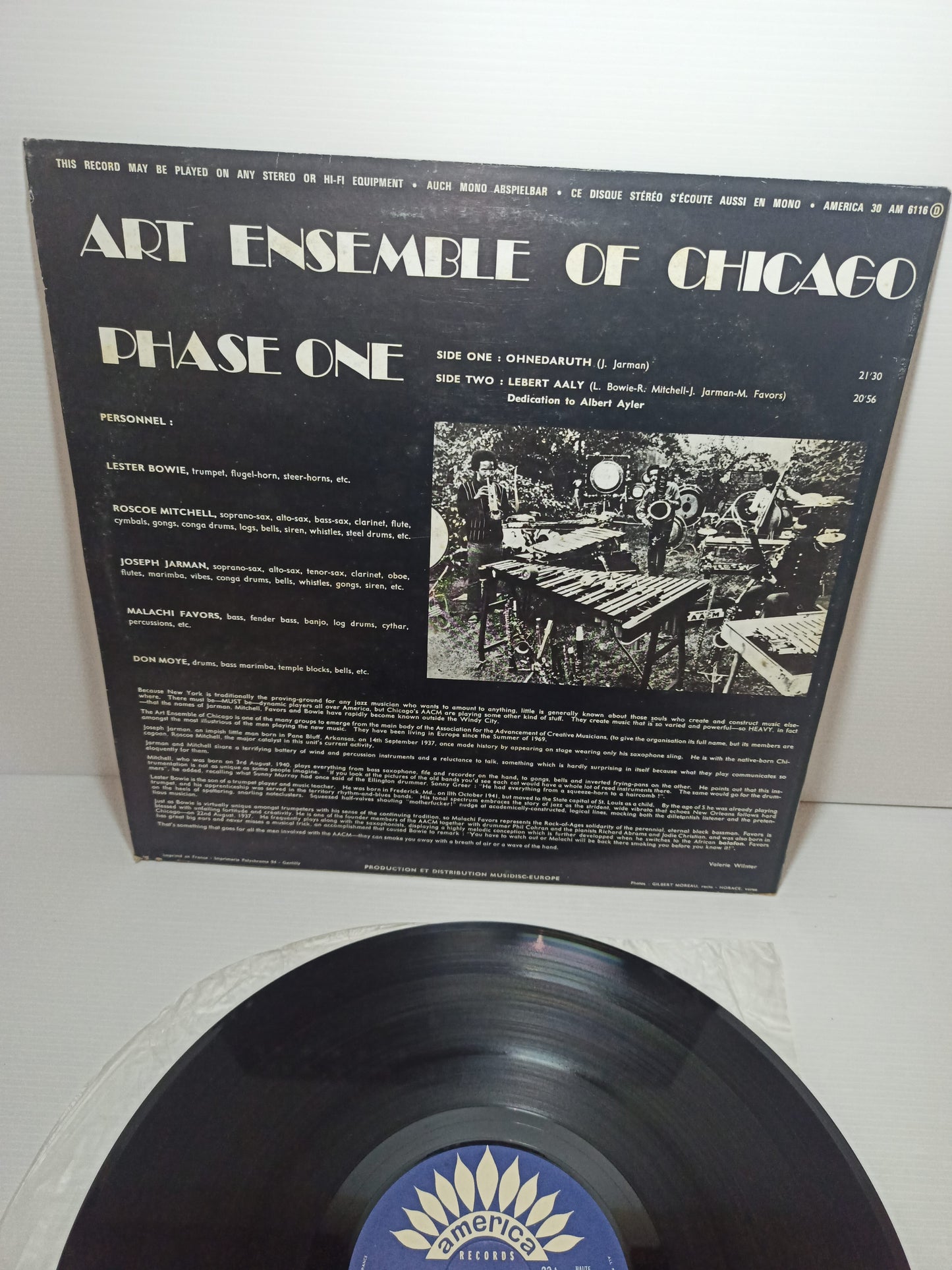 Phase One Art Ensemble Of Chicago LP Edito nel 1971 da America Records Cod 30 AM 6116
Genere: Jazz