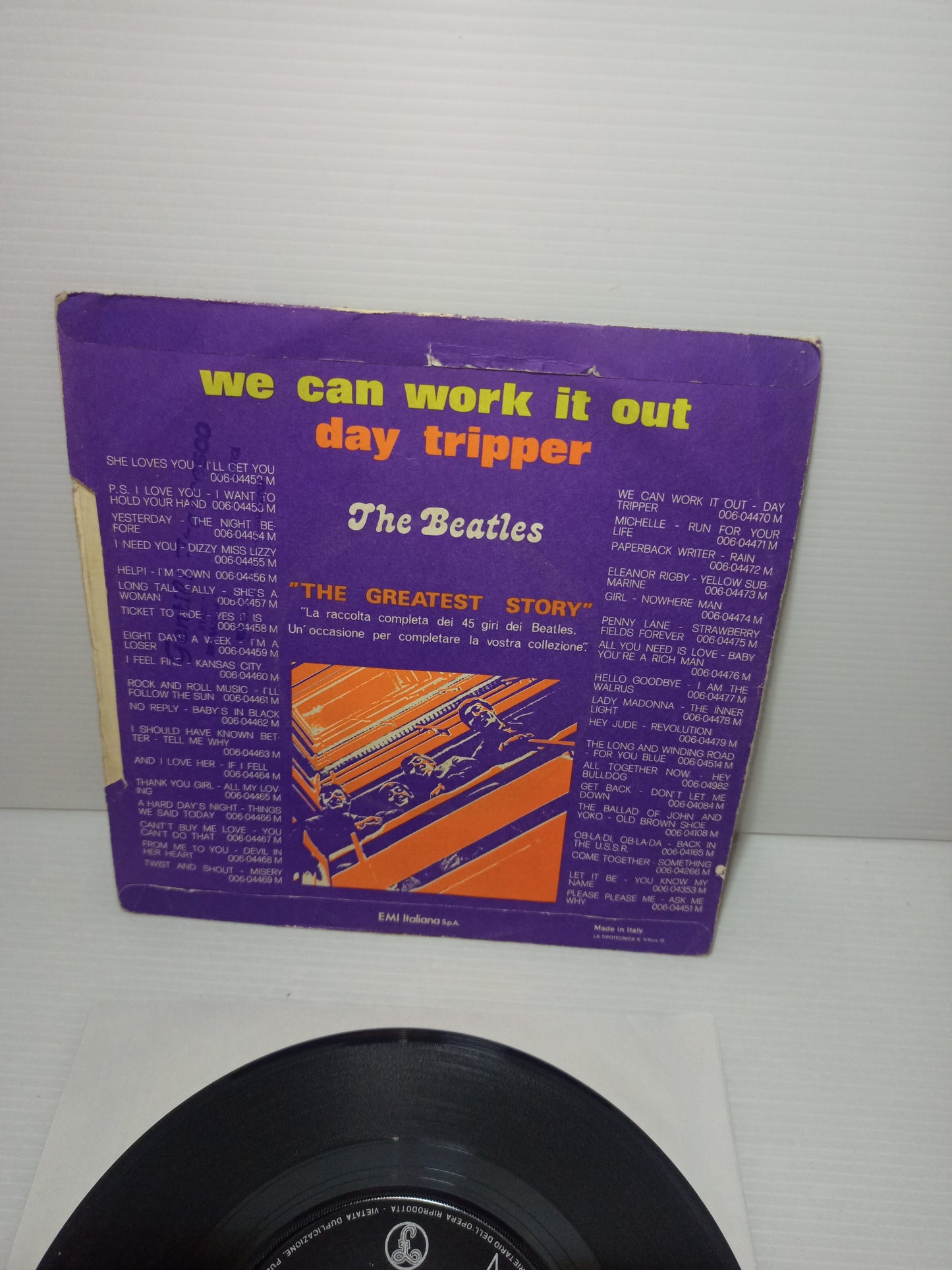 We Can Work It Out/Day trip per The Beatles

The Greatest Story 45 Giri