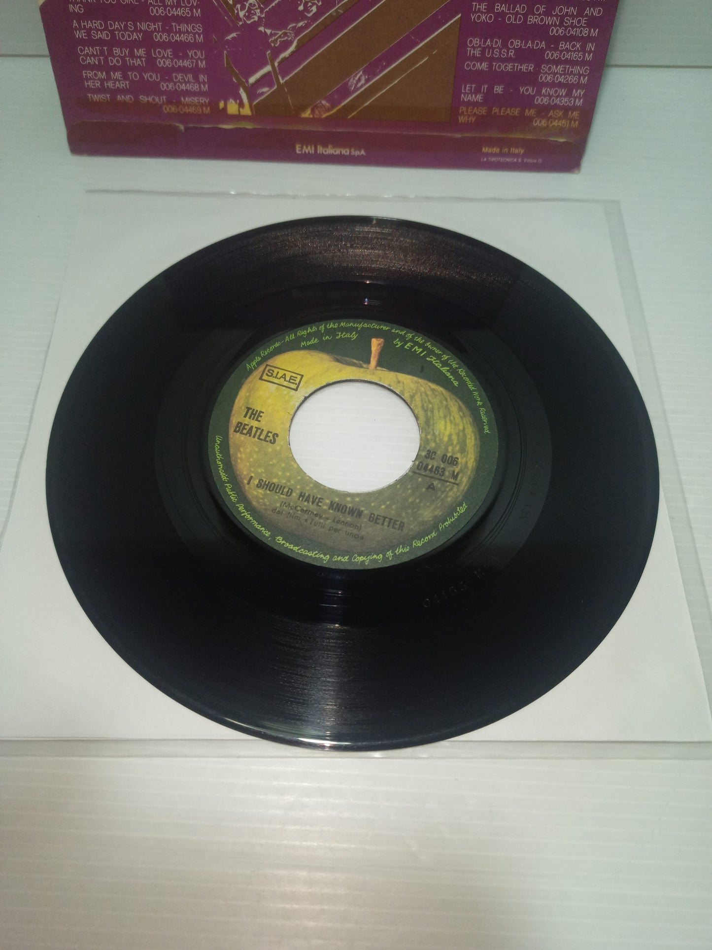 I should have know better /tell me why The Beatles
The Greatest Story 45 Giri