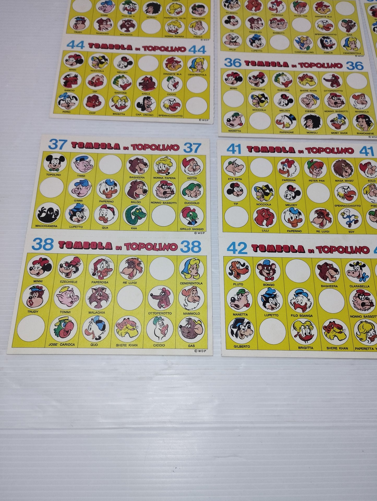 12 Schede Tombola Di Topolino
Vintage