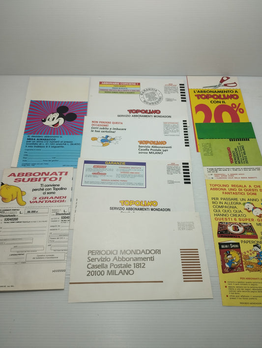 Lotto Cartoline Abbonamento Topolino Vintage