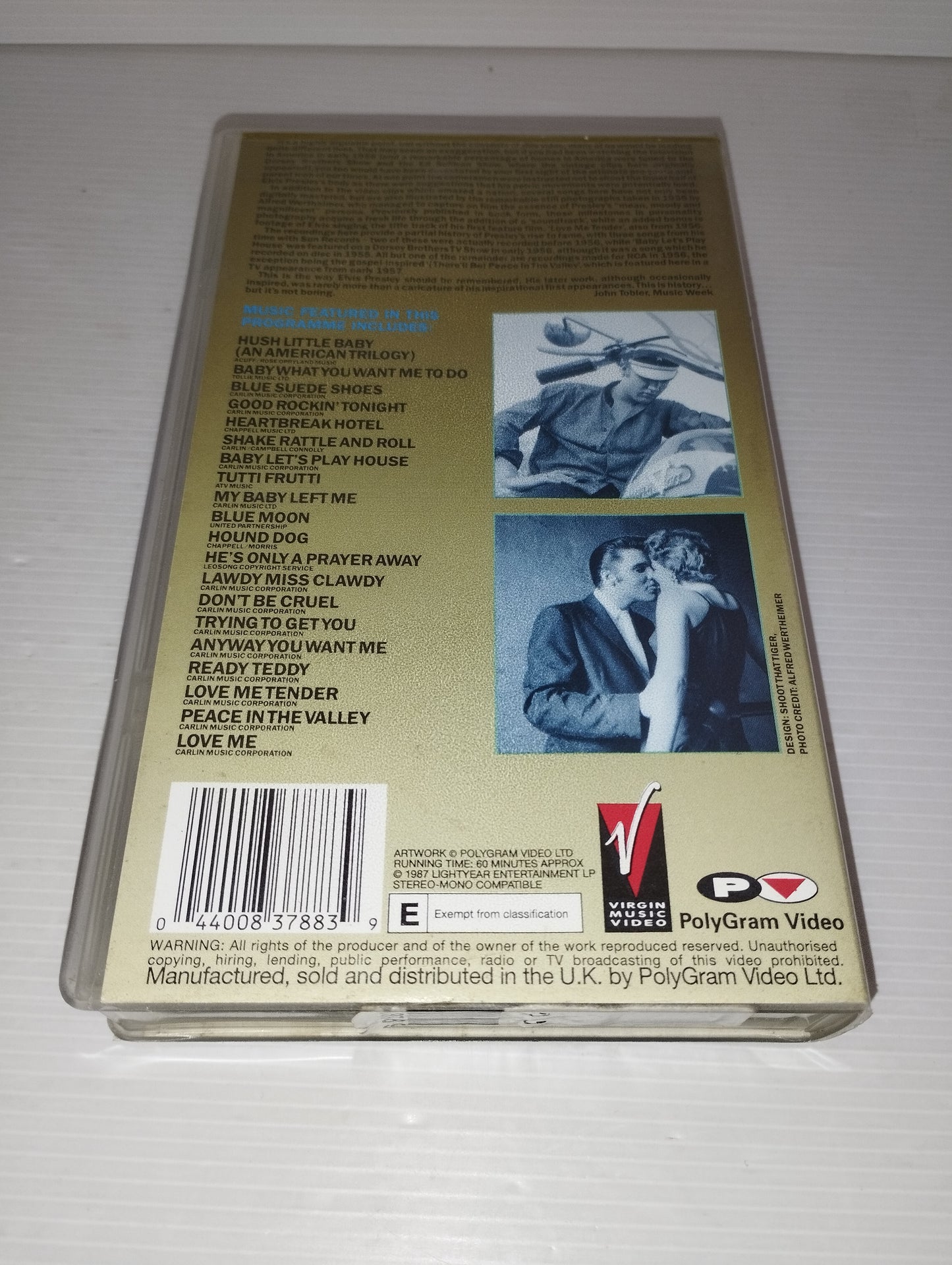 Elvis'56 In The Beginning VHS
Edita nel 1987 da Virgin Music Video/Poligram Video
