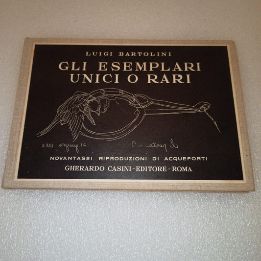 Gli Esemplari Unici o Rari Luigi Bartolini
Edito nel 1952 da Gherardo Casini Editore Roma
Novantasei riproduzioni di acquaforti