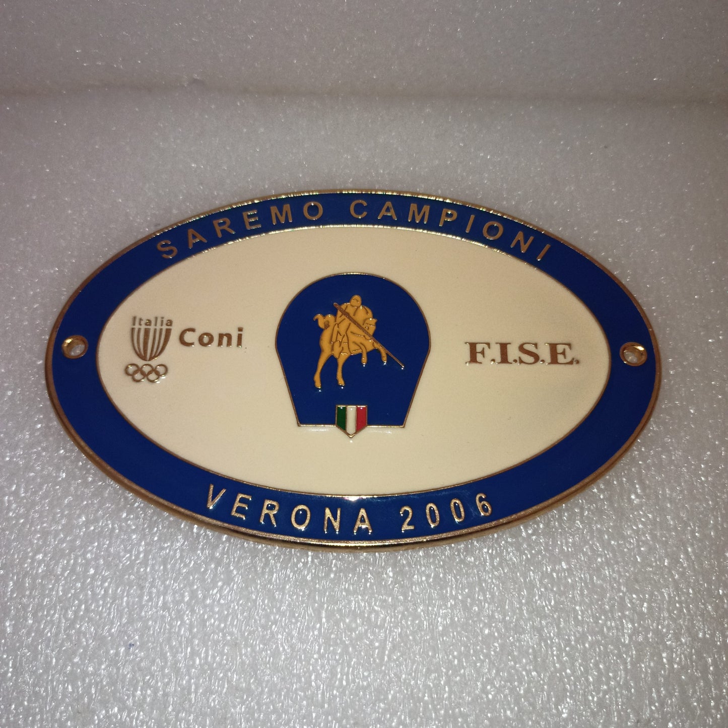Placca In Metallo Smaltato Coni F.I.S.E
Federazione Italiana Sport Equestri