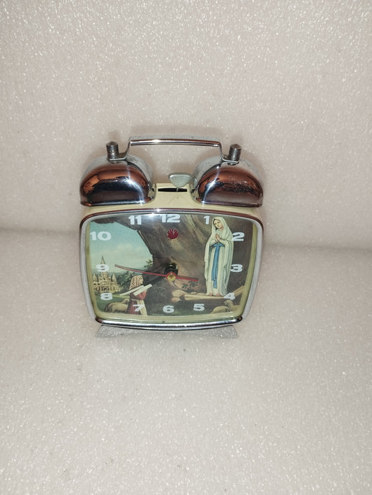 Orologio Sveglia Madonna Di Lourdes Vintage da revisionare