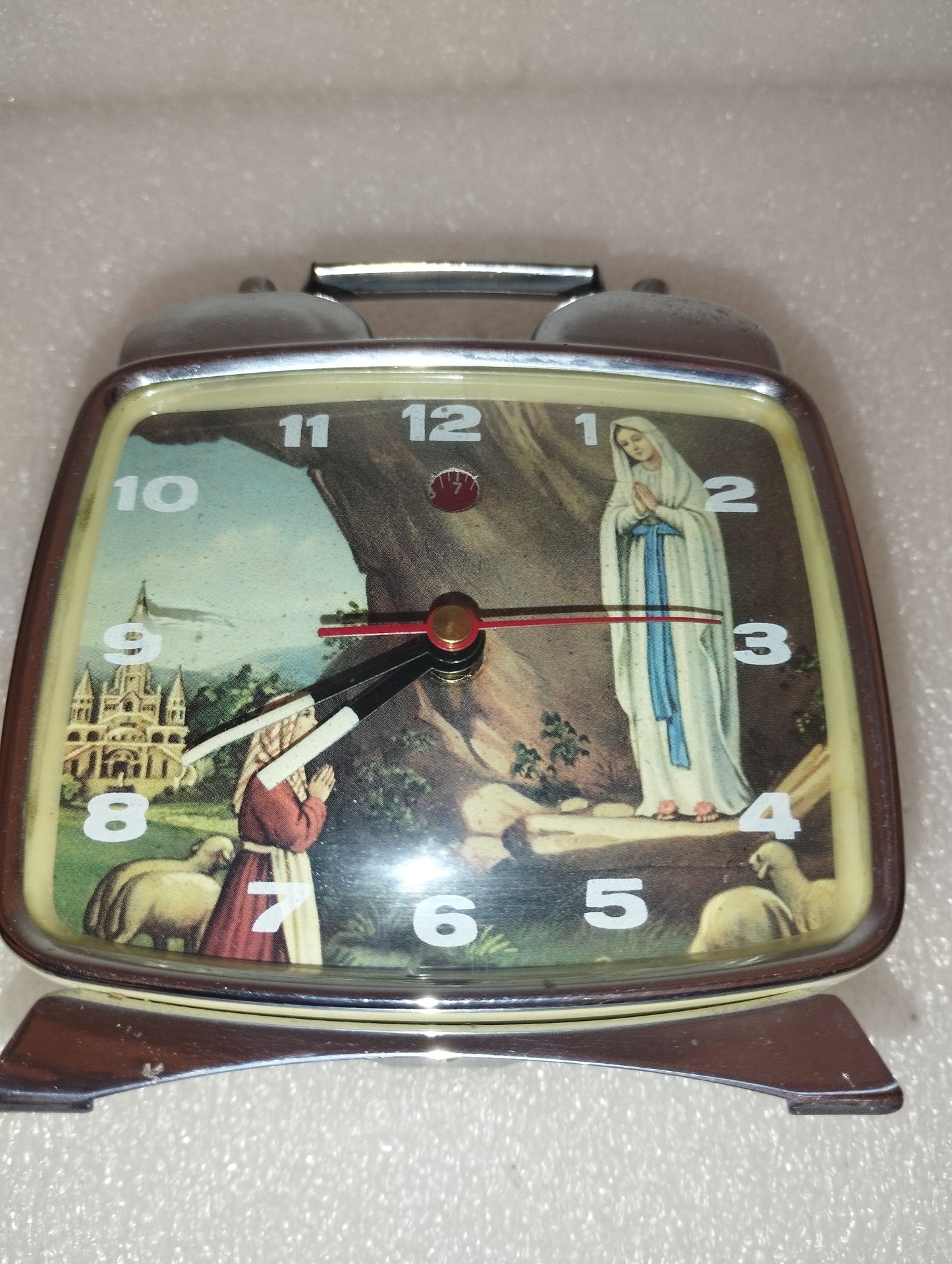 Orologio Sveglia Madonna Di Lourdes Vintage da revisionare