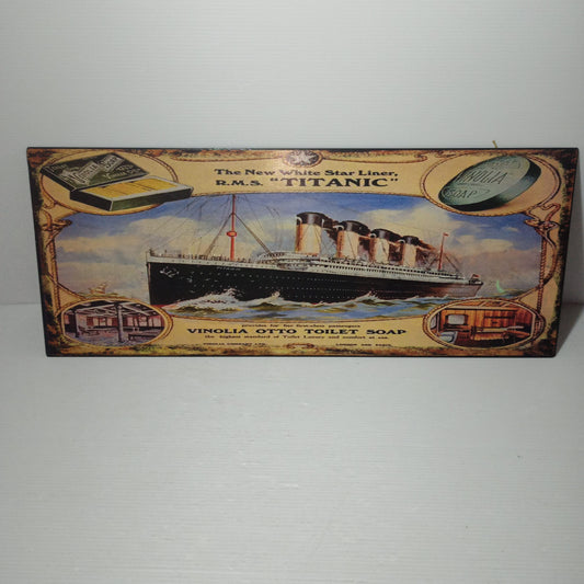 R.M.S. Titanic Targa In Metallo Old Spot
Misure 50 x 20 Cm