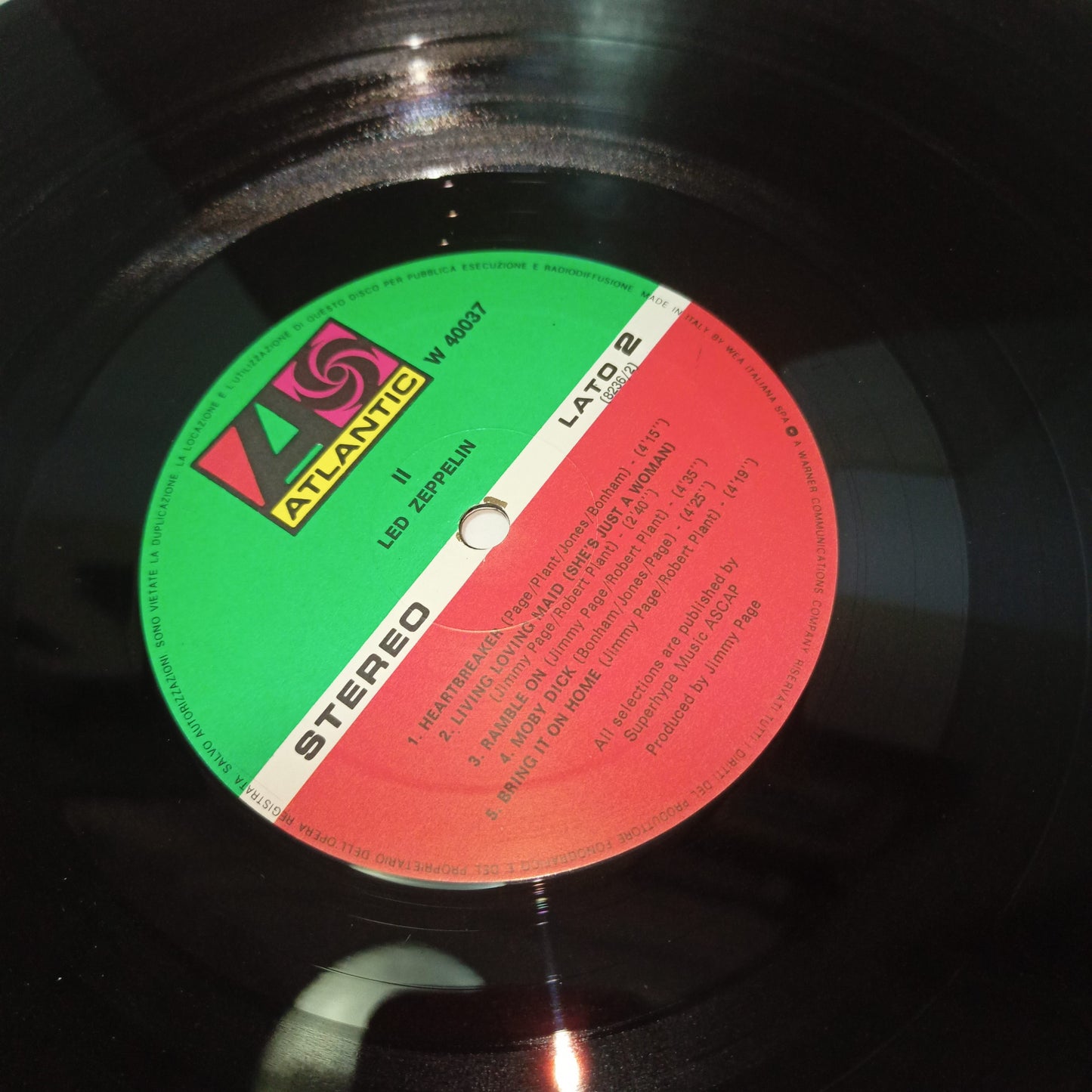 Led Zeppelin II LP 33 giri
Edito da Atlantic Cod.W 40037