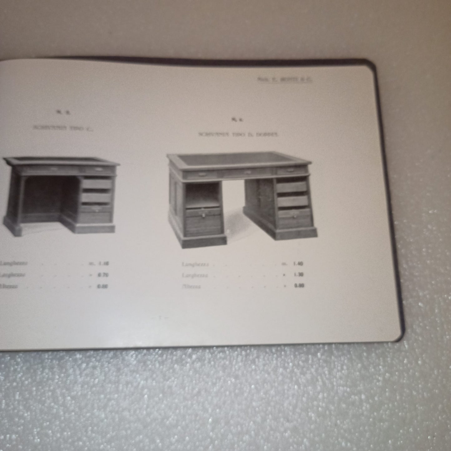 Antico Catalogo Mobili Artistici E Da Studio Arch.E.Monti & C Milano