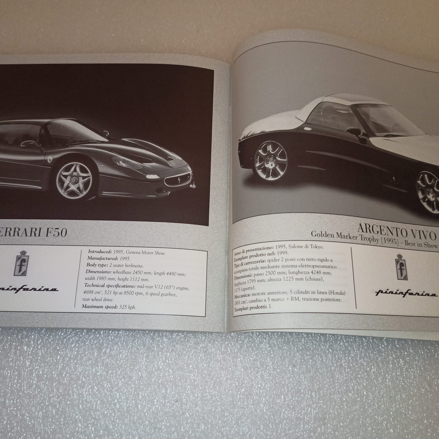 Catalogo Collezione Pininfarina
Edito nel 1996 da Nada Editore