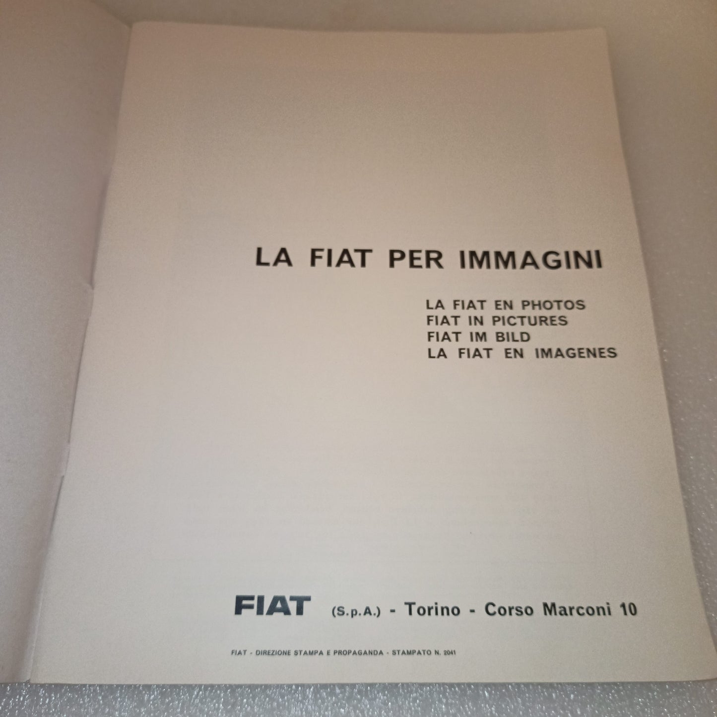 Fiat Opuscolo Pubblicitario Multilingua
Originale Anni 60 /70