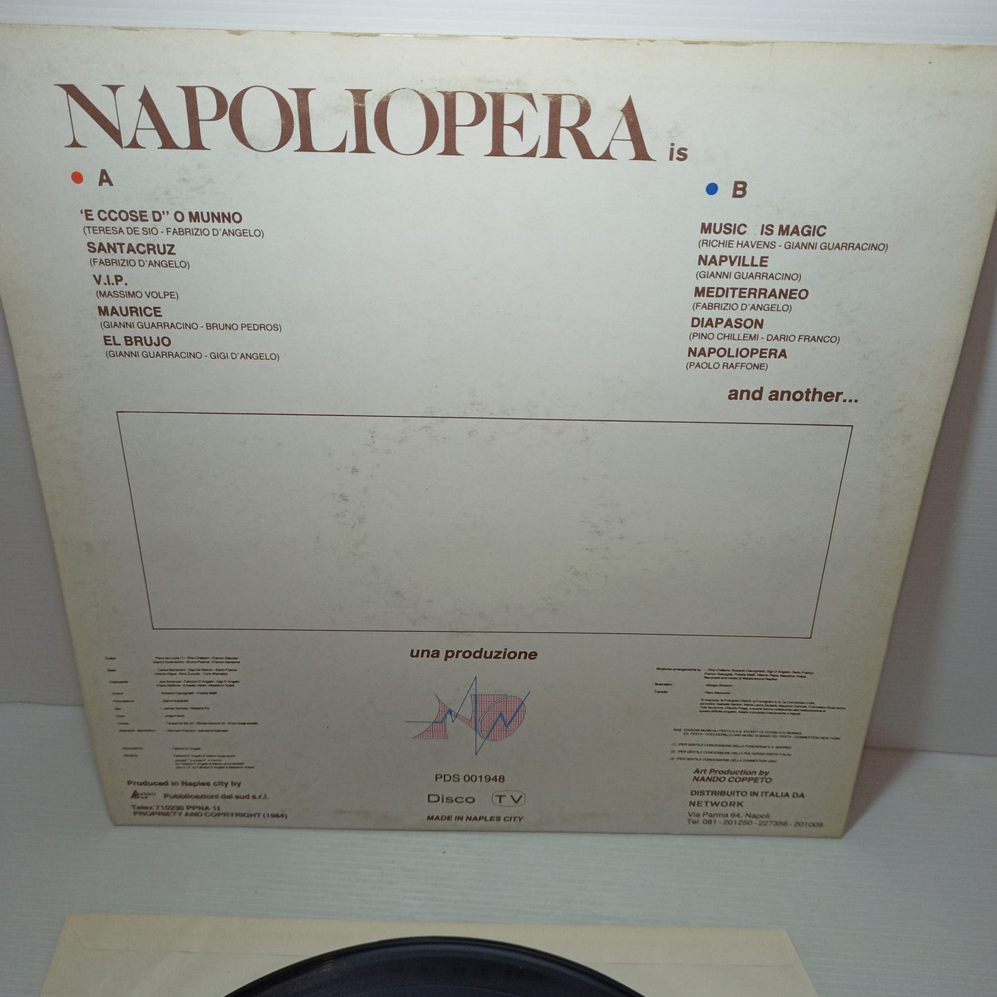 NapoliOpera Various LP 33 Giri
Edito nel 1984 da Pubblisud Cod.PDS 001948
Genere:Jazz ,rock
