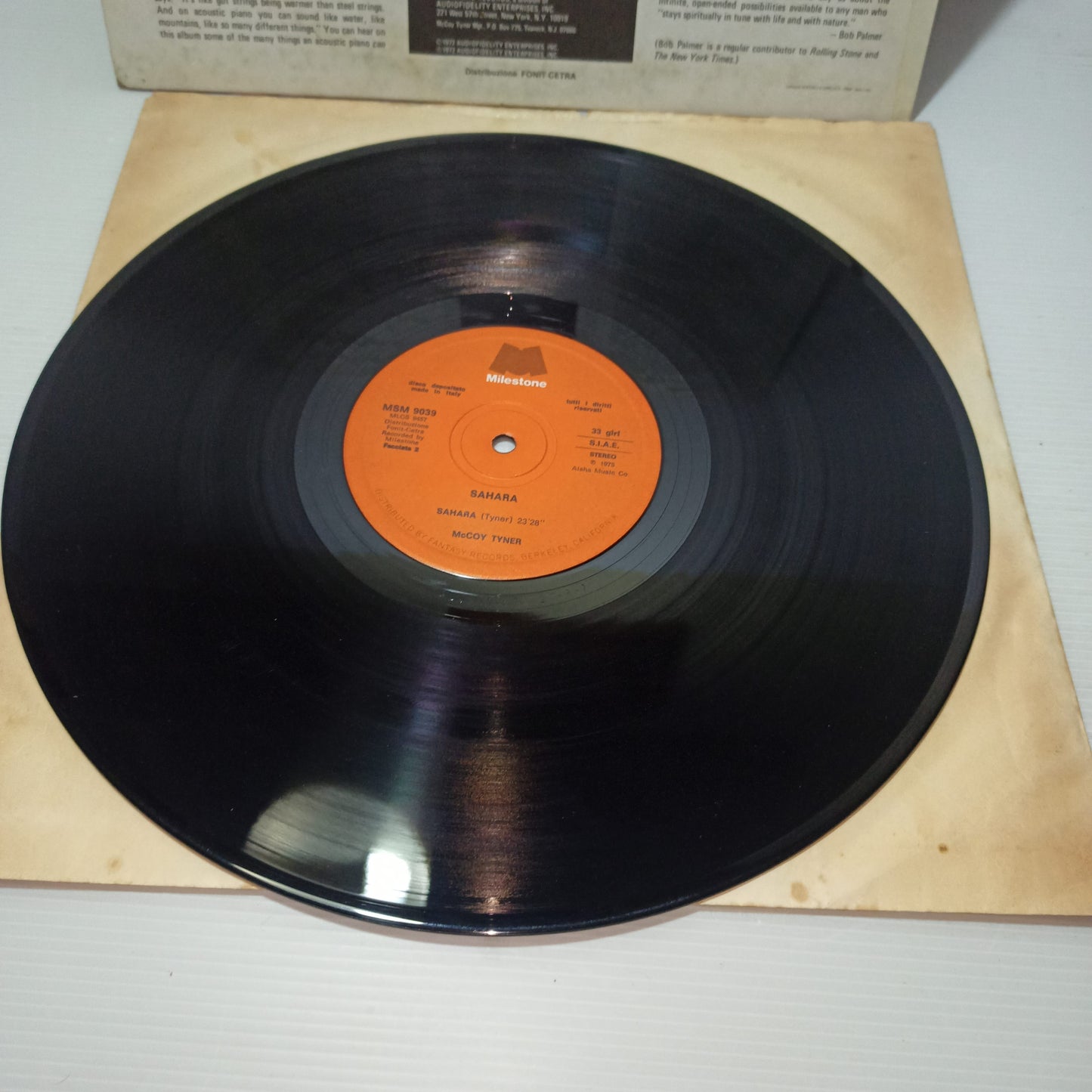 Sahara McCoy Tyner LP 33 Giri
Edito nel 1975 da Milestone Cod.MSM 9039
Genere : Jazz