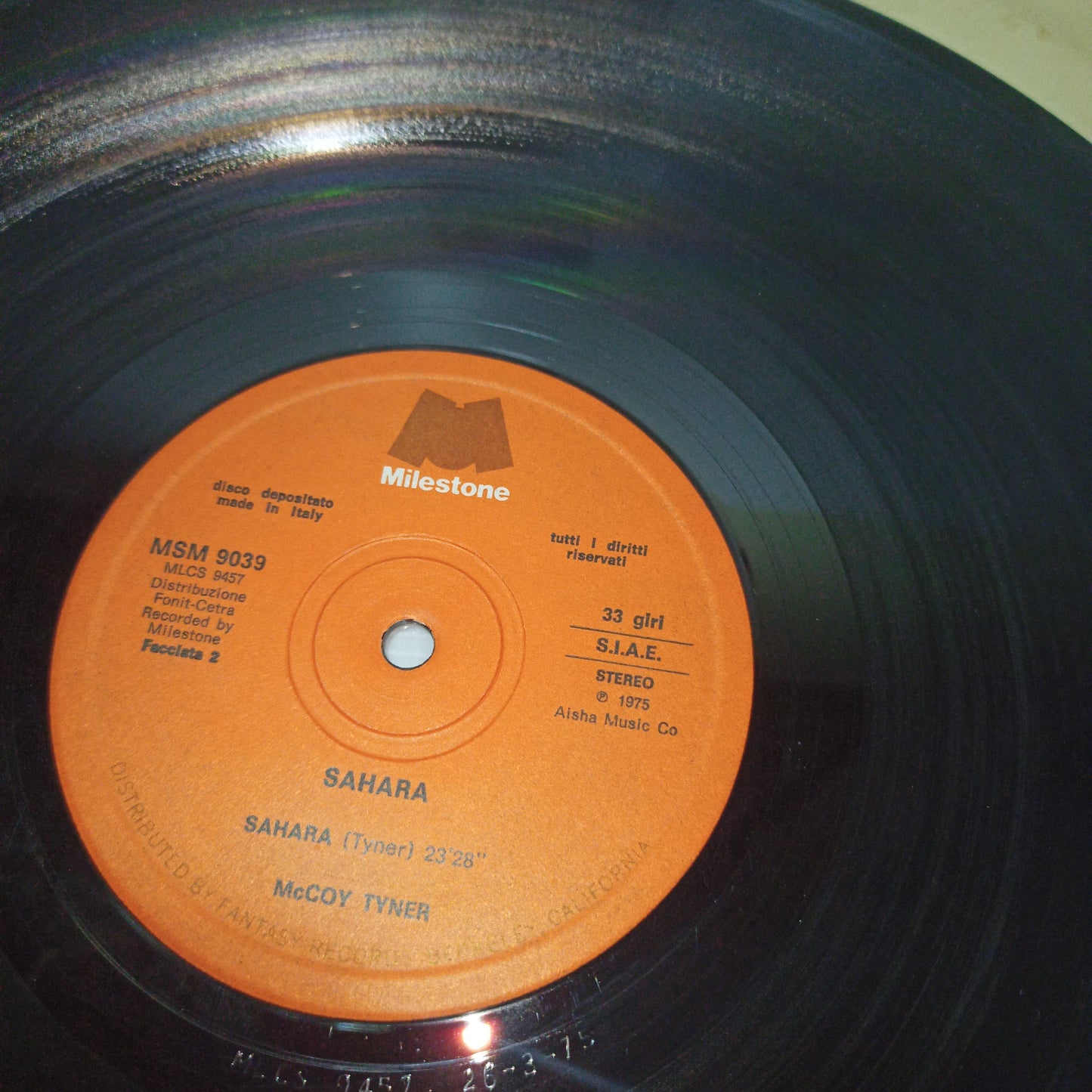 Sahara McCoy Tyner LP 33 Giri
Edito nel 1975 da Milestone Cod.MSM 9039
Genere : Jazz