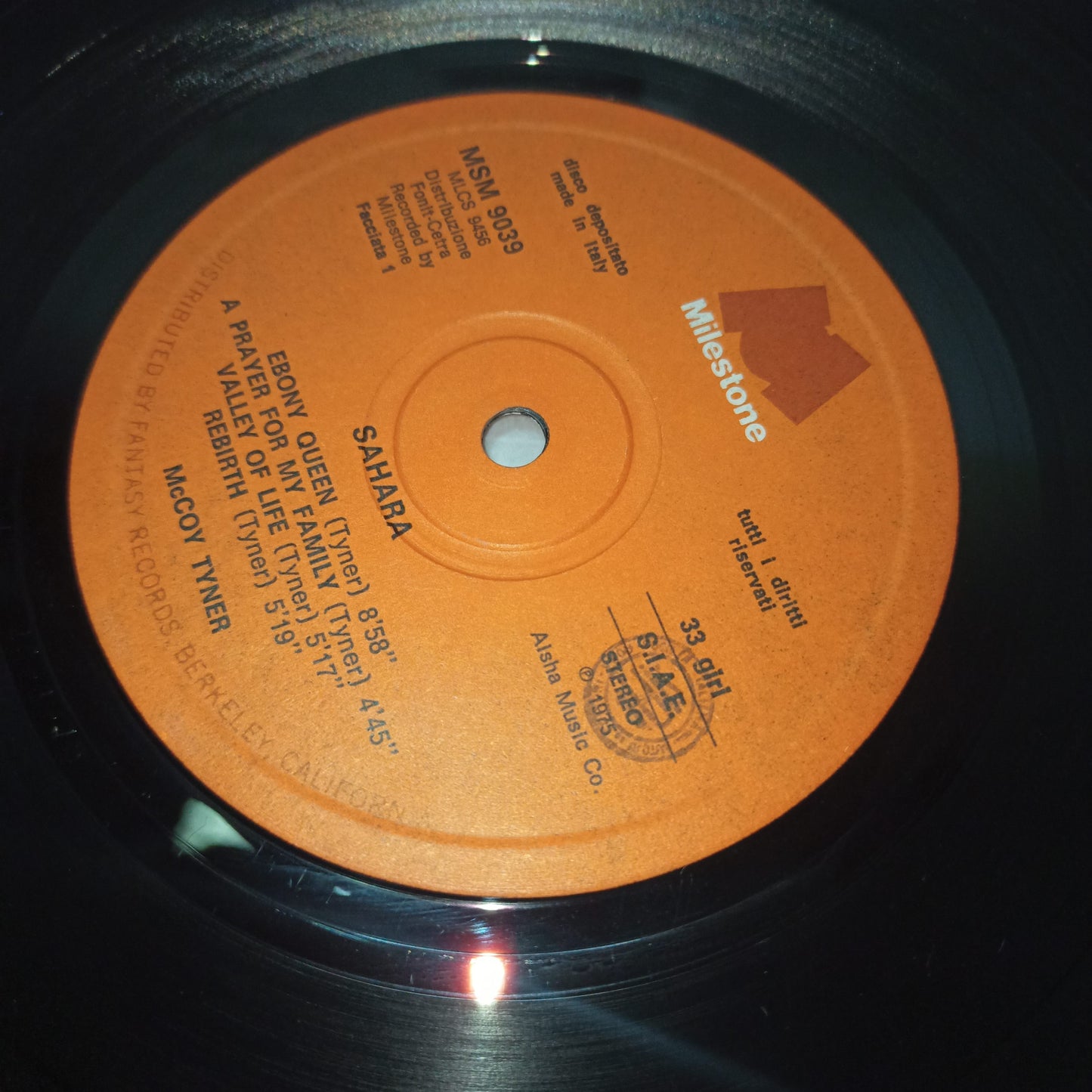 Sahara McCoy Tyner LP 33 Giri
Edito nel 1975 da Milestone Cod.MSM 9039
Genere : Jazz