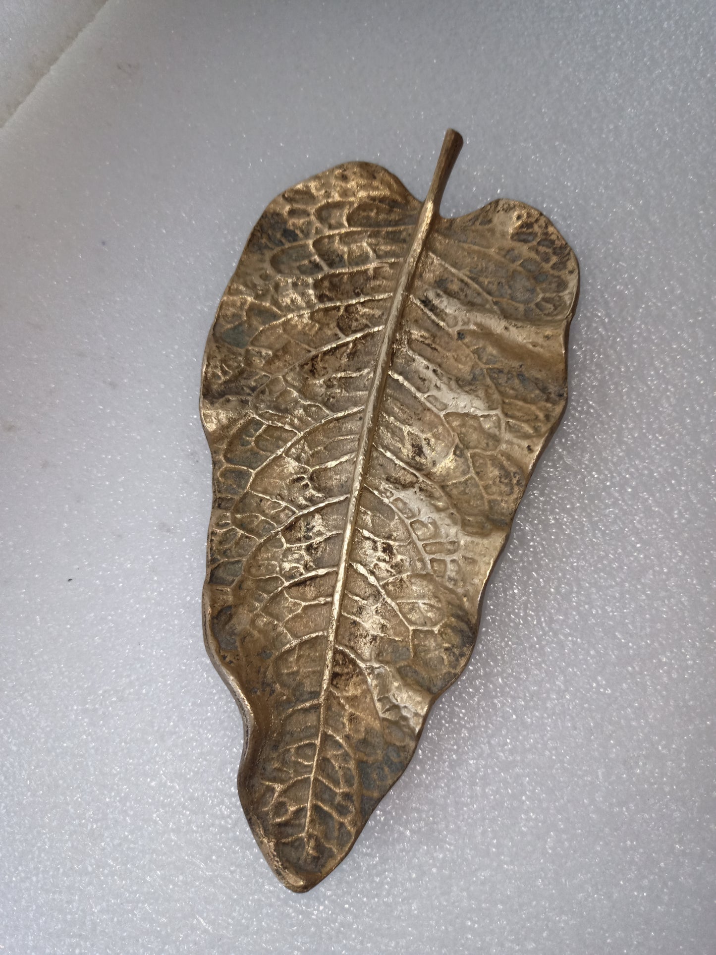 Foglia In Ottone Massiccio Vintage
