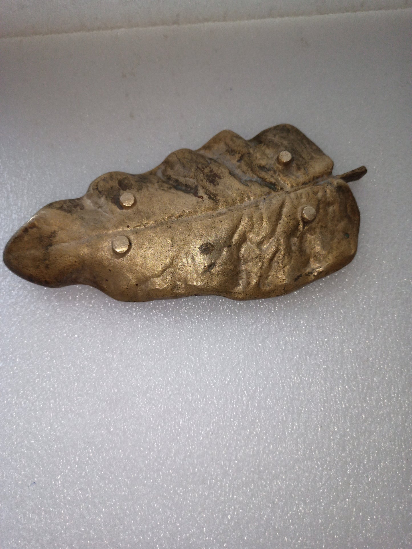 Foglia In Ottone Massiccio Vintage