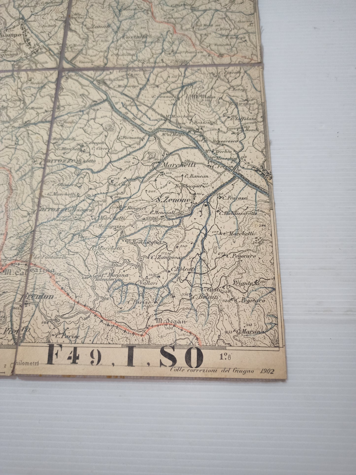 Antica Cartina Telata Chiampo scala 1:25.000
Datata giugno 1902
Dimensioni carta 40 x 39 cm circa
Rara