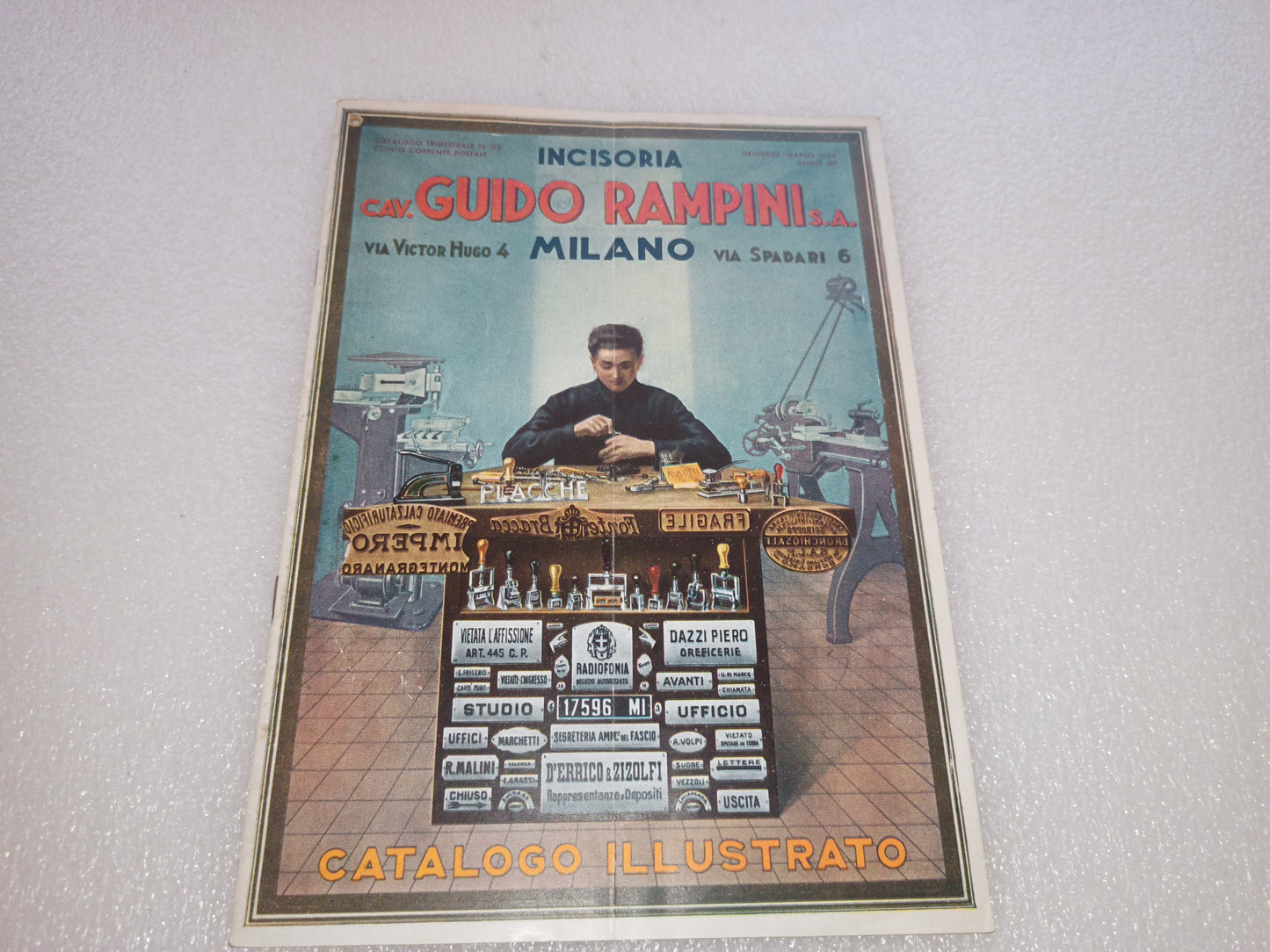 Catalogo Illustrato Incisoria Cav.Guido Rampini
Gennaio-Marzo  1934
Pagine n.33