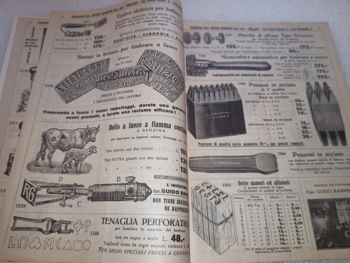 Catalogo Illustrato Incisoria Cav.Guido Rampini
Gennaio-Marzo  1934
Pagine n.33