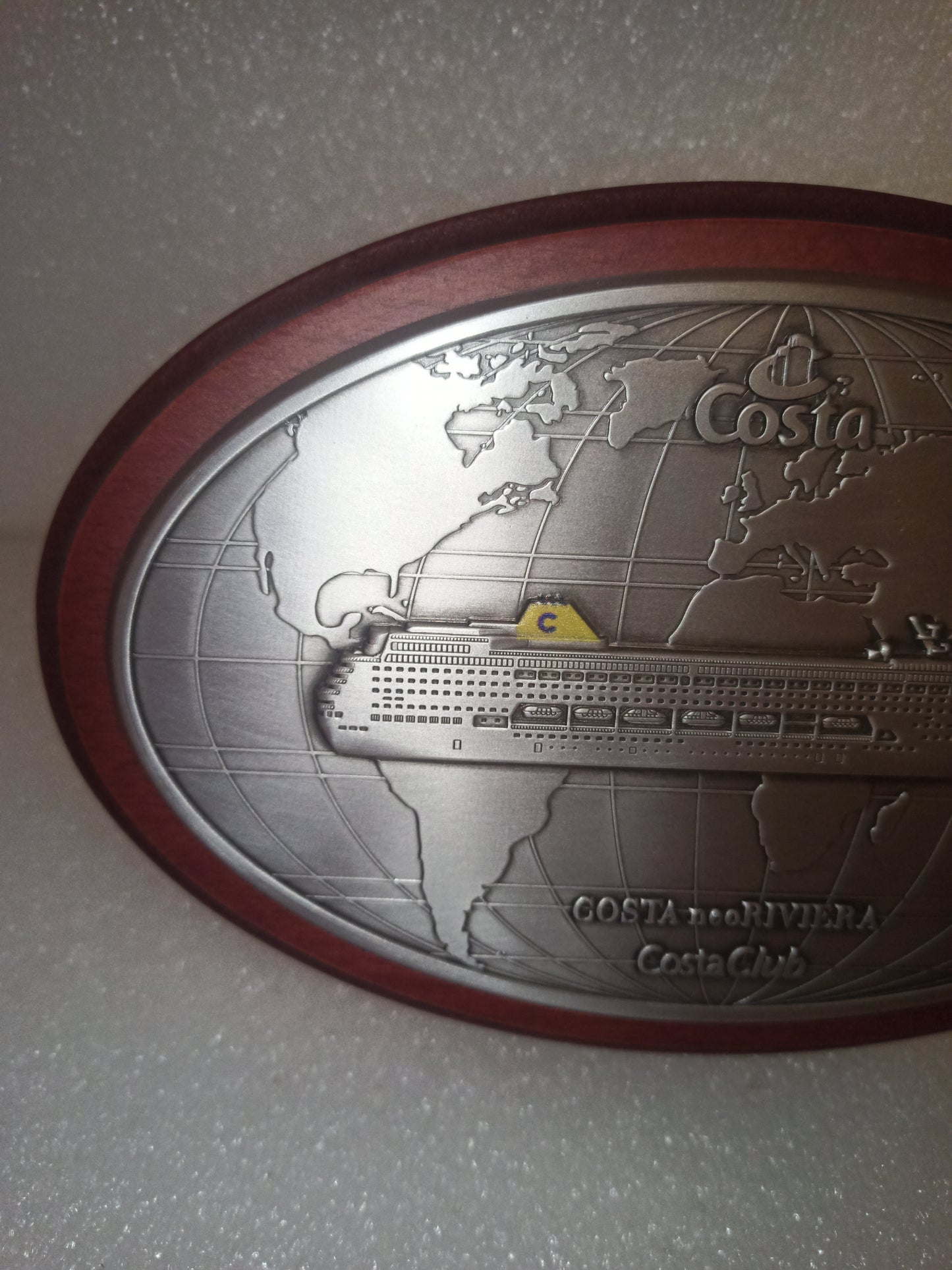 Targa Costa Neo Riviera Costa Club In Metallo e Legno