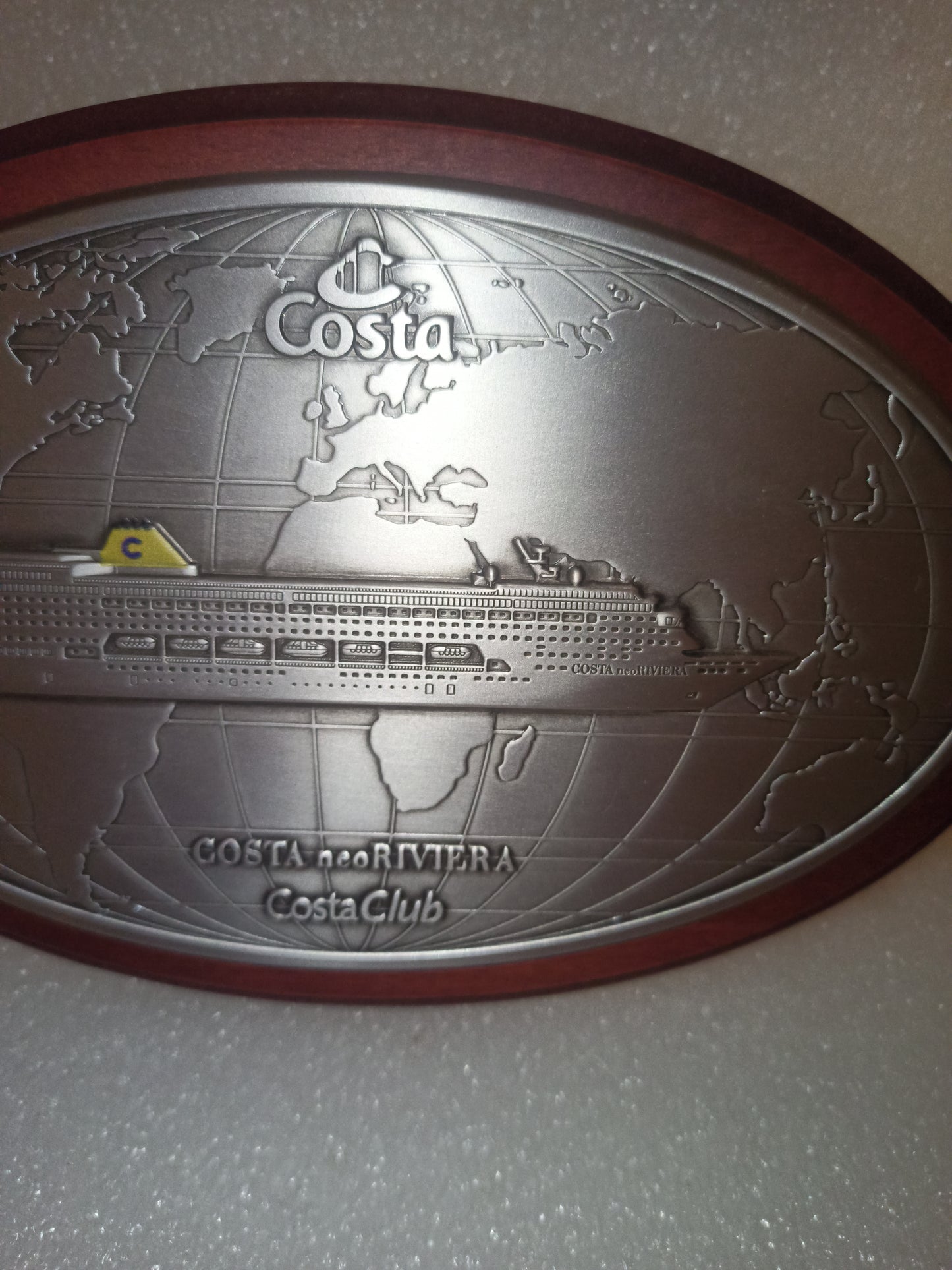 Targa Costa Neo Riviera Costa Club In Metallo e Legno