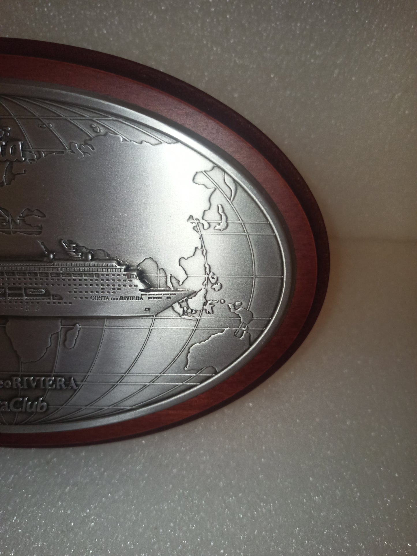 Targa Costa Neo Riviera Costa Club In Metallo e Legno