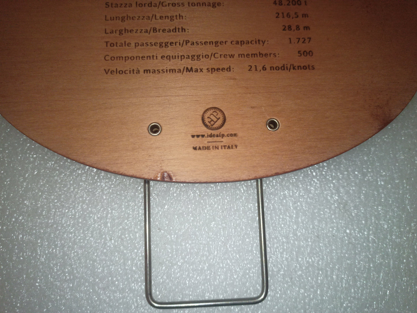 Targa Costa Neo Riviera Costa Club In Metallo e Legno