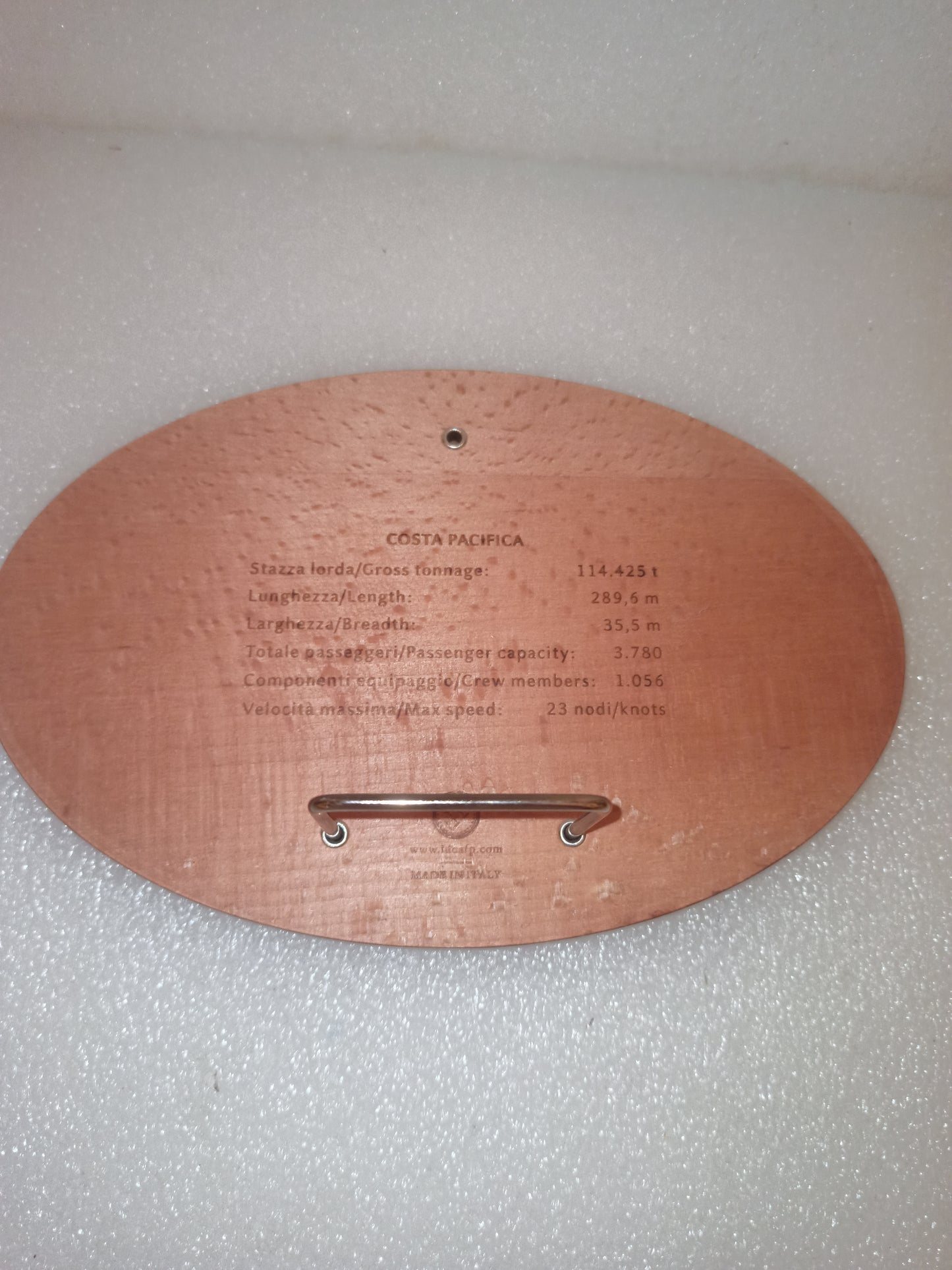 Targa Costa Pacifica Costa Club In Metallo e Legno
Made in Italy