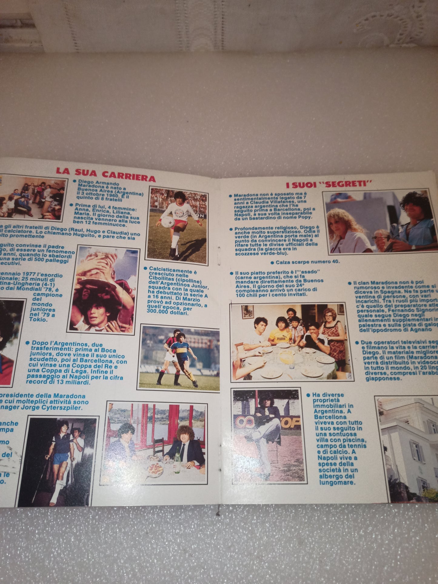 Diego Armando Maradona La Scheda Segreta
Allegata all'Intrepido n.4 del 22-1-1985