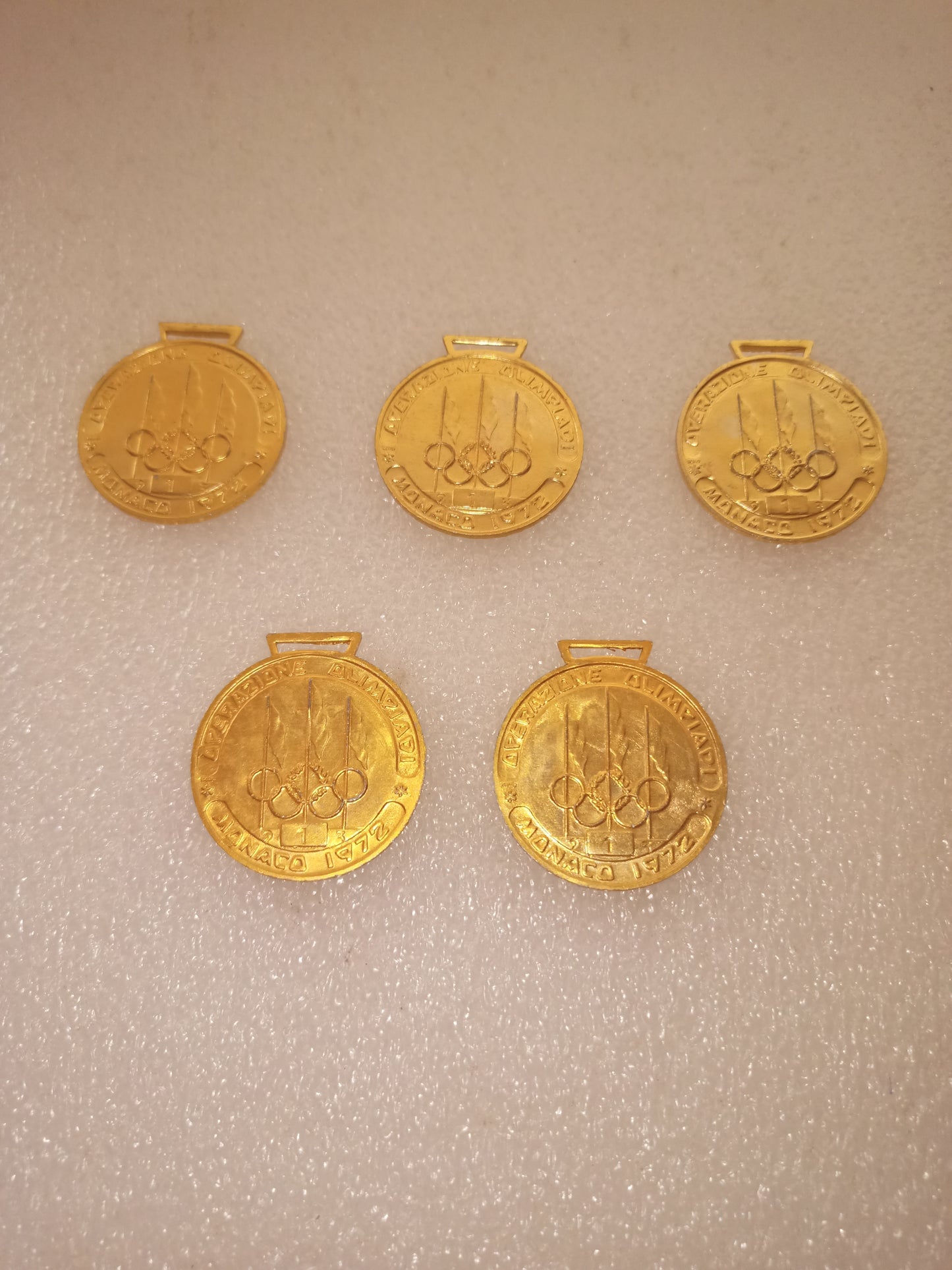 5 Medaglie Topolino Operazione Olimpiadi Monaco 1972