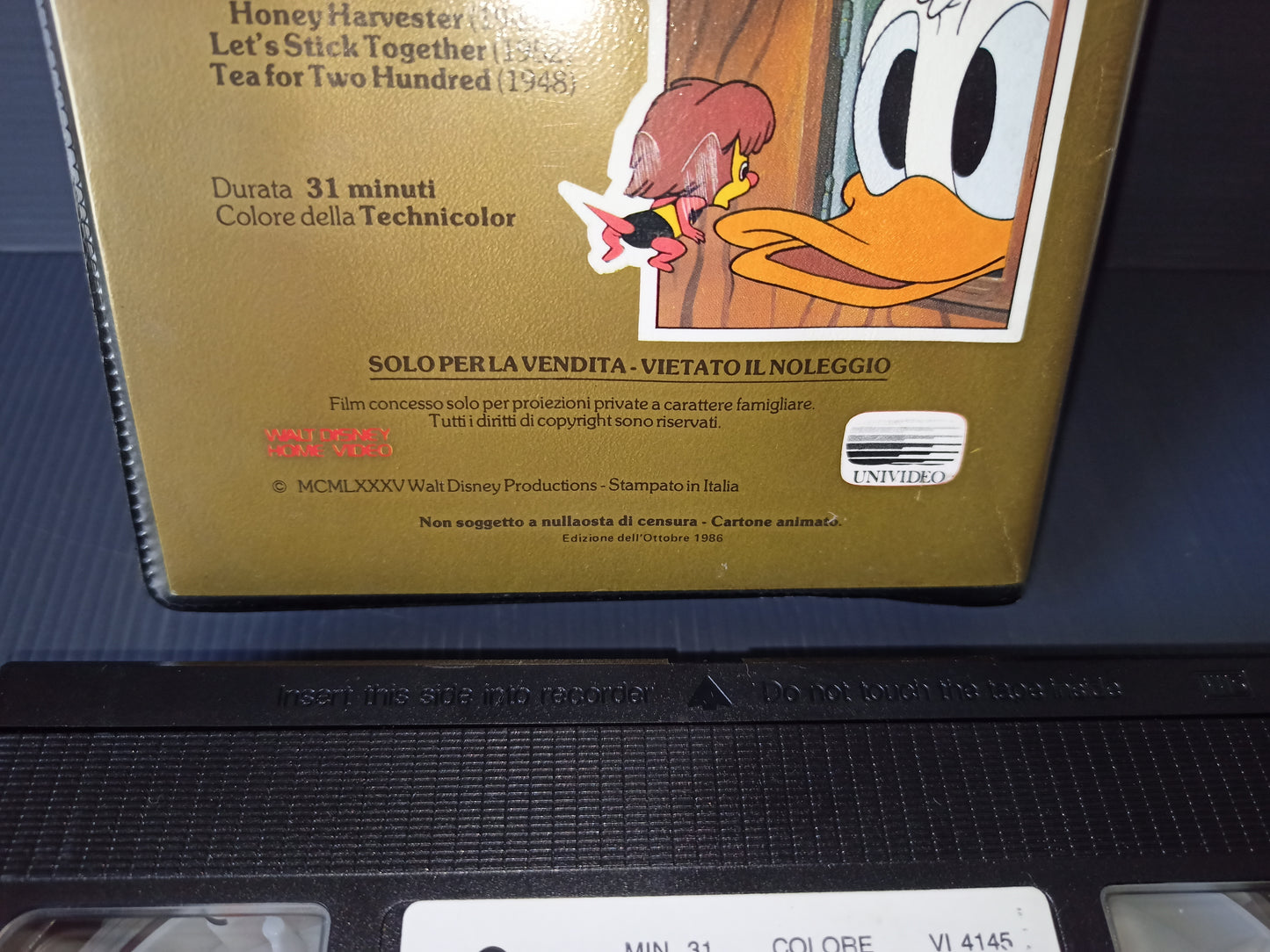 VHS Paperino e le api, Serie Oro 1986