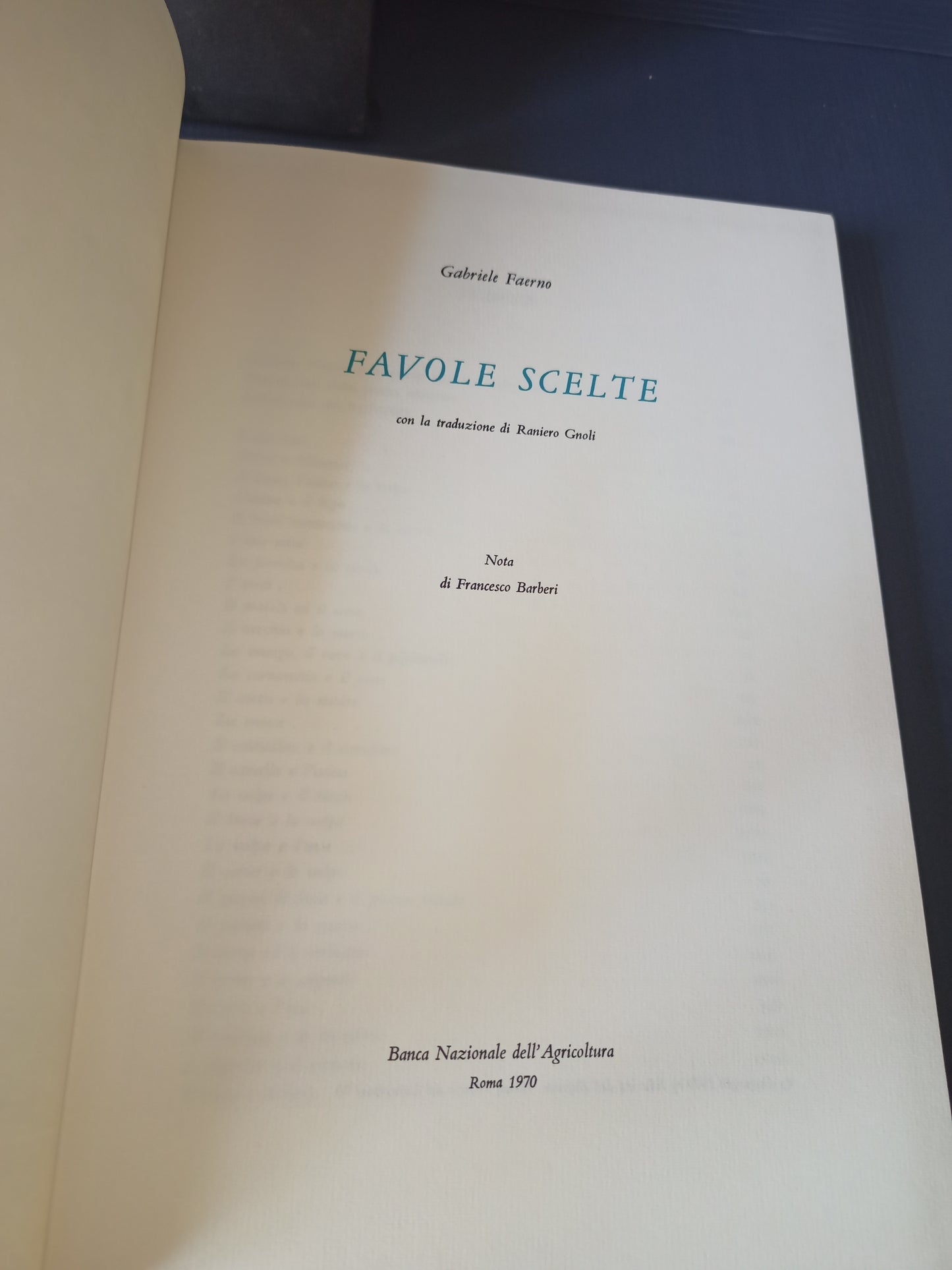 Libro Favole Scelte Gabriele Faerno, originale anni 70