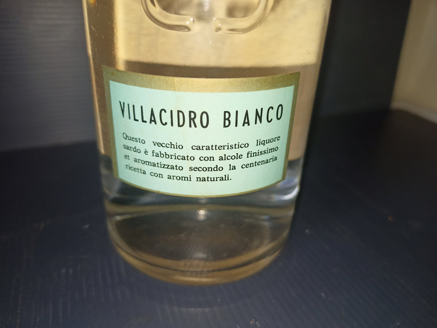 Sardinian liqueur Villacidro Bianco Murgia, original from the 50s and 60s