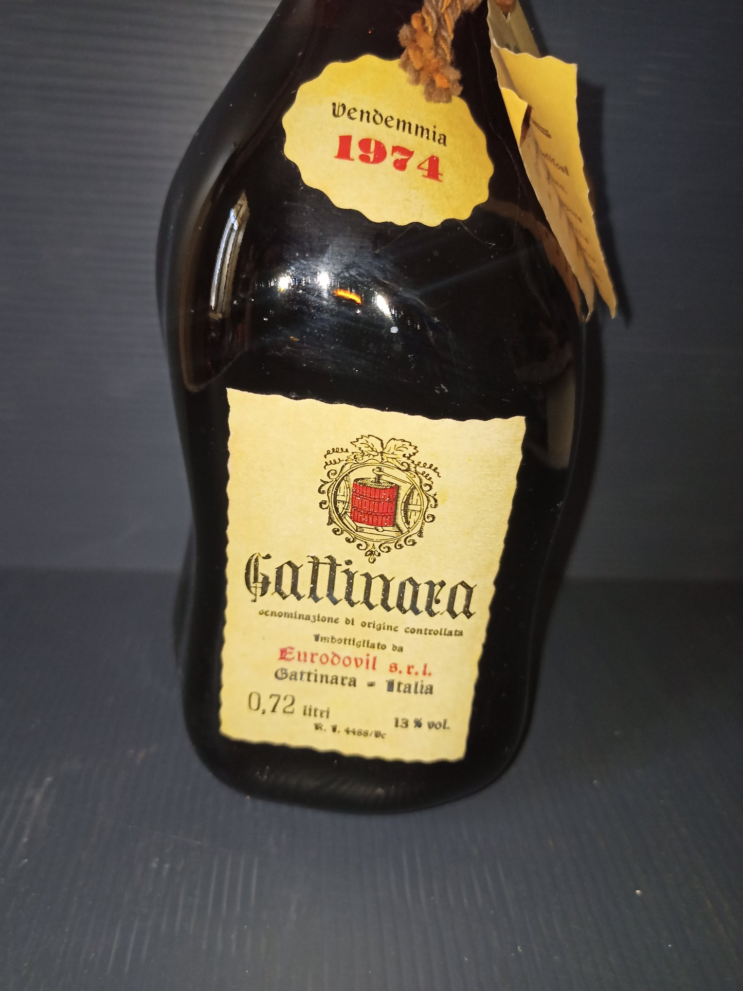 Gattinara Eurodovil wine bottle, 1974