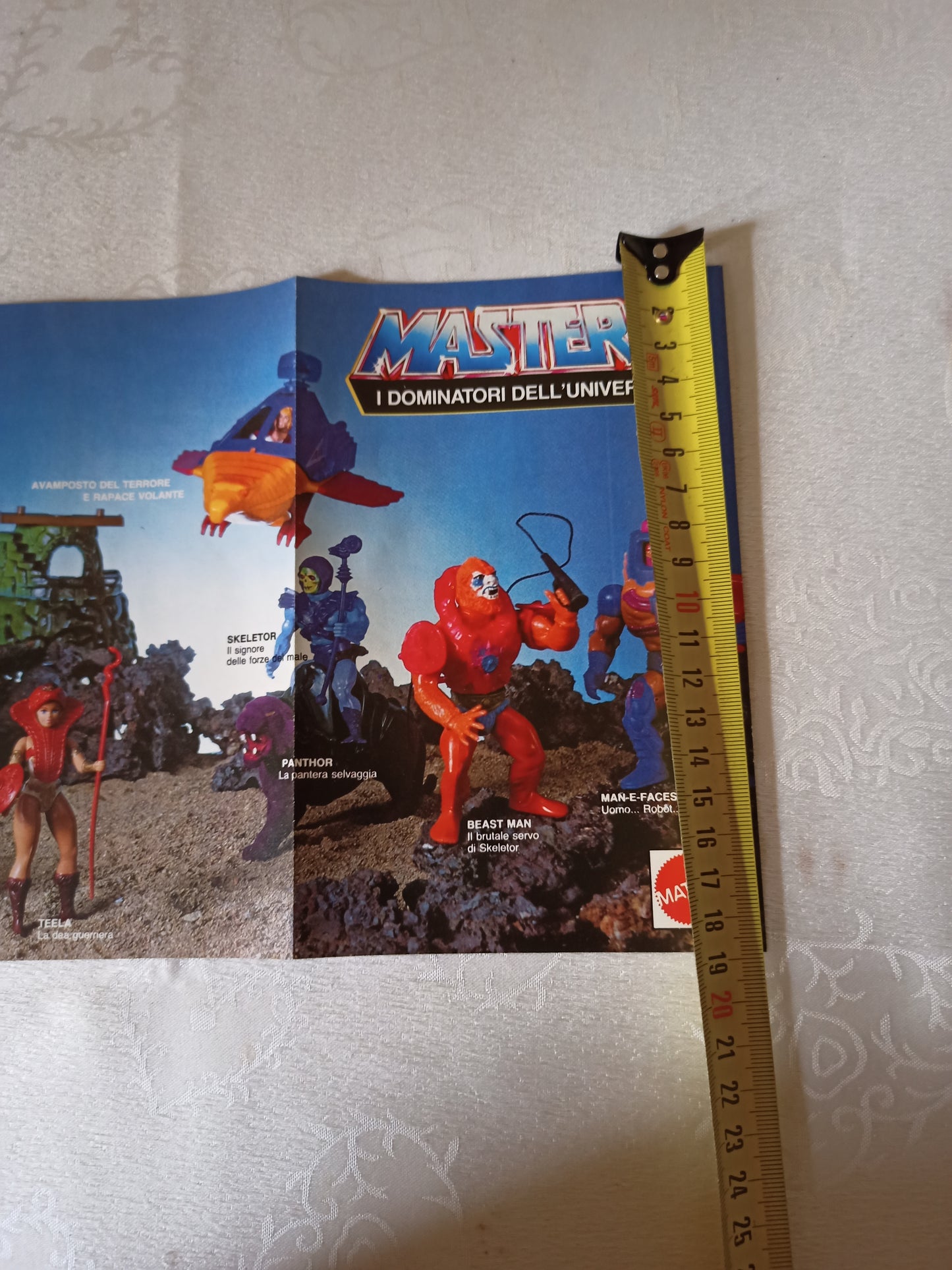 Depliant Inserto Pubblicitario Masters Of The Universe, originale anni 80