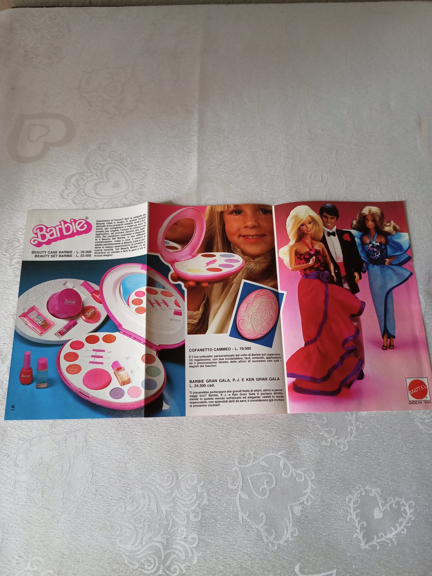 Depliant Inserto Pubblicitario Barbie, originale anni 80