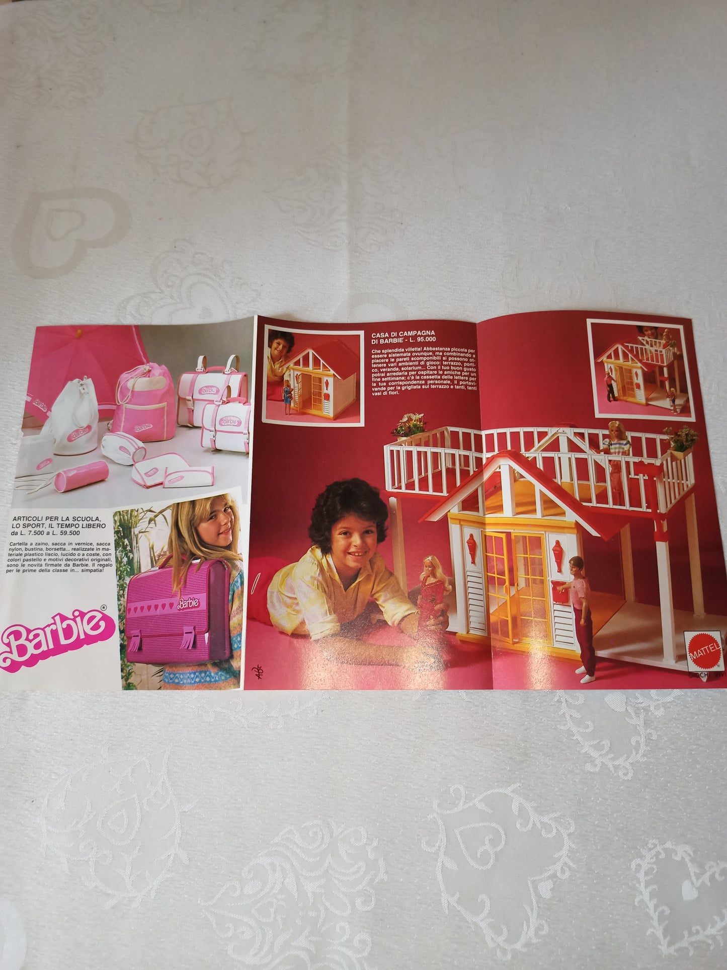 Depliant Inserto Pubblicitario Barbie, originale anni 80