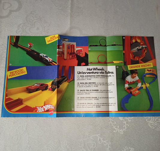 Hot Wheels advertising insert brochure, original from the 80s